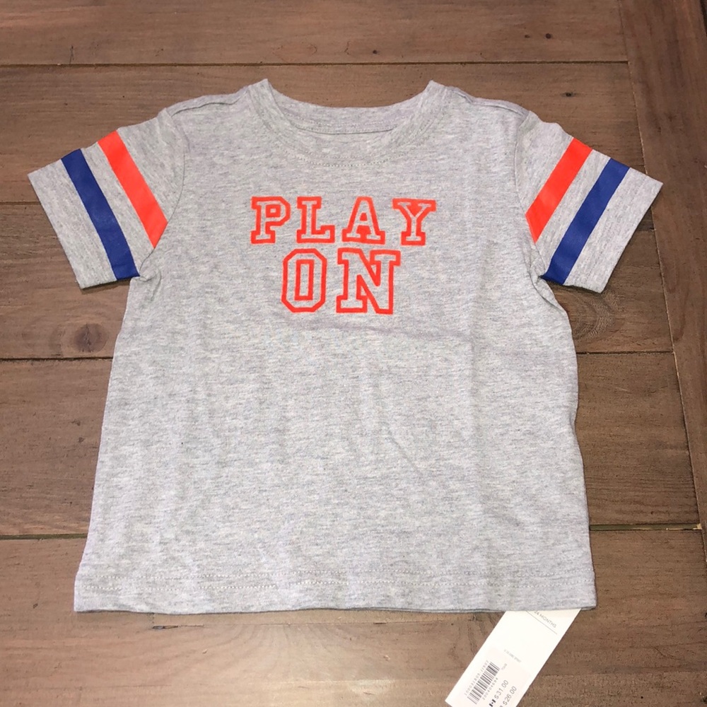 Janie and Jack Gray Play On Tee
